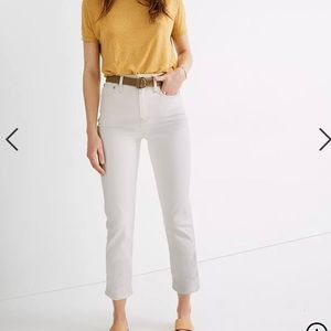 Madewell jeans white classic straight jean